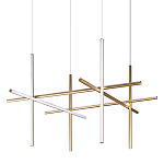 Люстра с 6-ю цилиндрическими плафонами на тонких тросах Trumpet tube варинант исполнения - 1 | Loft Concept в Перми