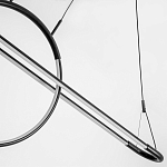 Светодиодная люстра Black LED Circle and Oval Lamp варинант исполнения - 5 | Loft Concept в Перми