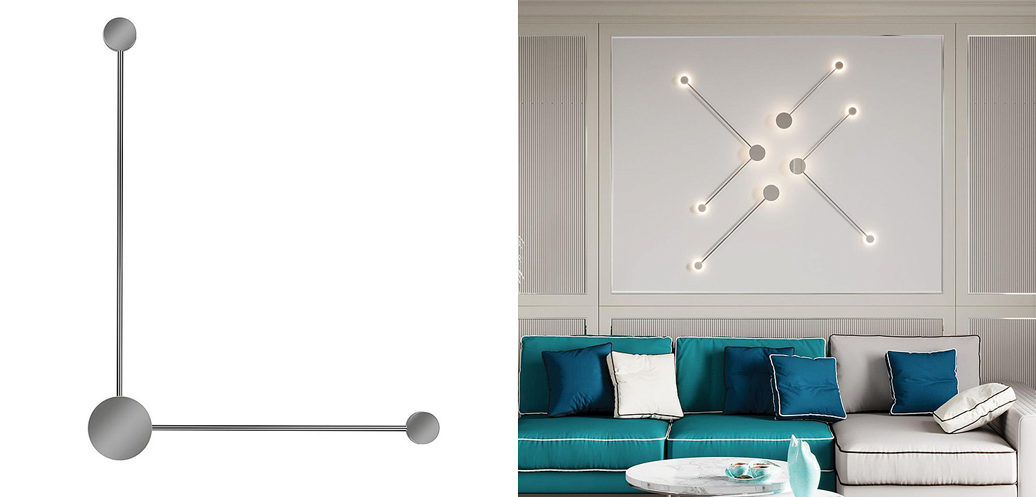 Бра Pin Wall Light Chrome Angle Бра Pin Wall Light Chrome Angle - Loft-Concept в Перми