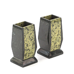 Настольный письменный набор из змеевика с часами и таблетницей Successful Leader варинант исполнения - 3 | Loft Concept в Перми