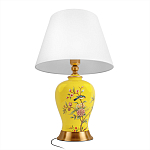 Настольная лампа желтая с изображением птиц Slip Away варинант исполнения - 3 | Loft Concept в Перми