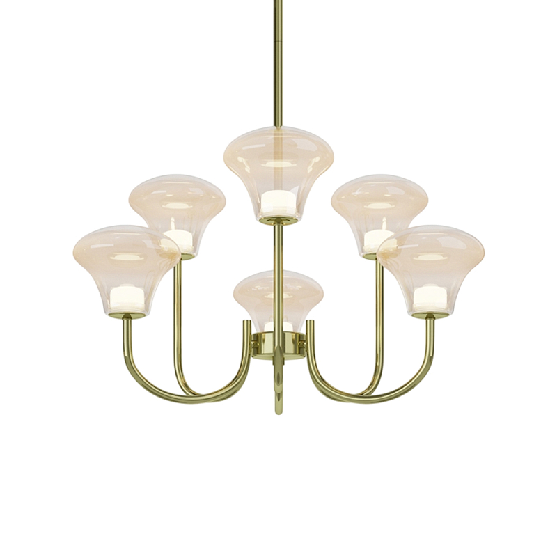 Люстра подвесная Dynasty 3000К Латунь в Перми | Loft Concept 