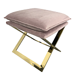 Пуф велюровый на металлическом основании Meekness варинант исполнения - 2 | Loft Concept в Перми