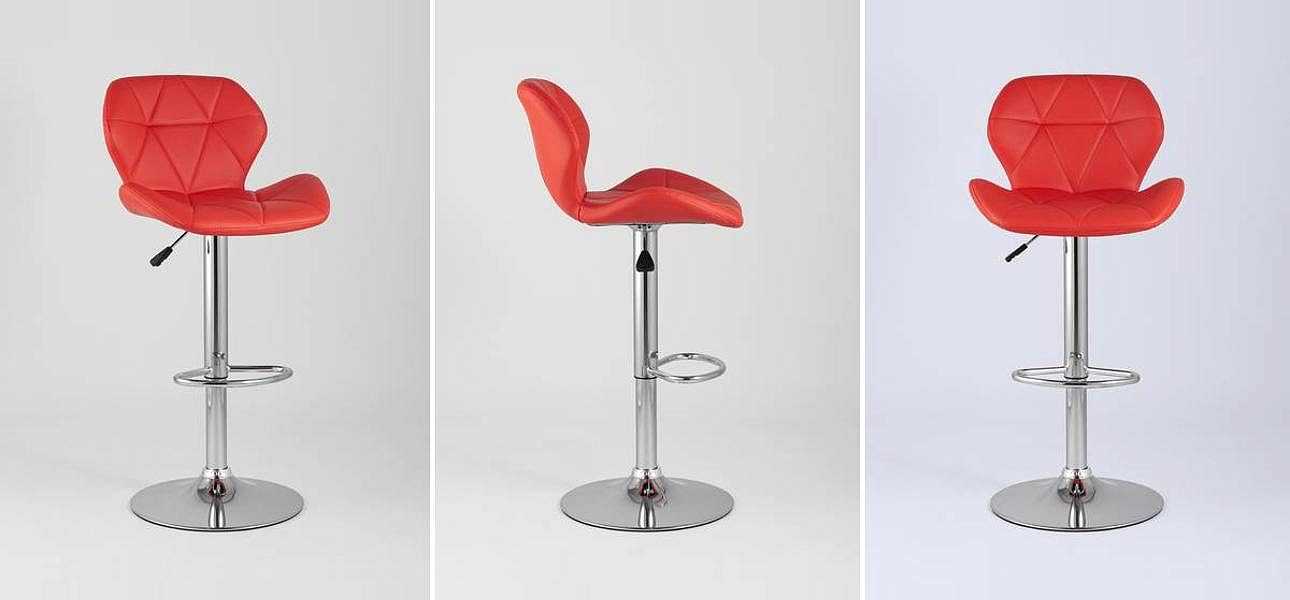 Барный Стул Jeroen Chair Красная Экокожа Барный Стул Jeroen Chair Красная Экокожа - Loft-Concept в Перми