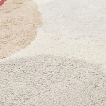 Ковер из хлопка с абстрактным принтом бежевого цвета Elysian Flow Blush варинант исполнения - 3 | Loft Concept в Перми