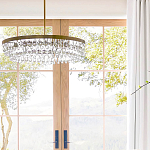 Люстра круглая с подвесками в форме стеклянных капель Glass Rain варинант исполнения - 5 | Loft Concept в Перми