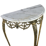 Консоль из бронзы с мраморной столешницей Mademoiselle De Console варинант исполнения - 1 | Loft Concept в Перми