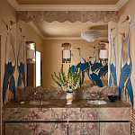 Обои ручная роспись Sarus Cranes Colourway SC-208 on Raw Silk dyed silk варинант исполнения - 3 | Loft Concept в Перми