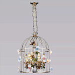 Люстра в виде клетки с цветами Flower Cell варинант исполнения - 3 | Loft Concept в Перми