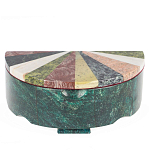 Шкатулка с мозаикой из натурального камня змеевик Stone Casket варинант исполнения - 1 | Loft Concept в Перми