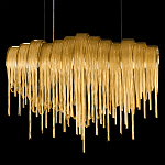 Люстра подвесная с металлическими цепочками и изогнутыми металлическими дугами 72 см Atlantis Chain варинант исполнения - 17 | Loft Concept в Перми