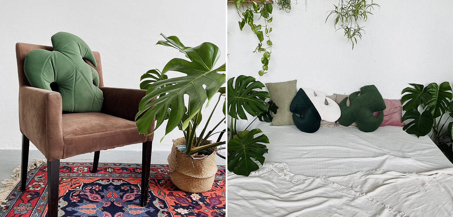 Декоративная подушка Botanical Cushion Monstera Декоративная подушка Botanical Cushion Monstera - Loft-Concept в Перми