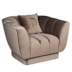 Дизайнерское кресло мягкое из серого велюра Serenity варинант исполнения - 1 | Loft Concept в Перми