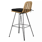 Стул барный с ротанговым плетением Half Bar Chair with Wicker без подлокотников варинант исполнения - 1 | Loft Concept в Перми