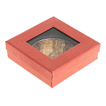 Зеркало карманное складное круглое из натурального камня Оникс в подарочной упаковке Silver Stone Mirrors варинант исполнения - 4 | Loft Concept в Перми