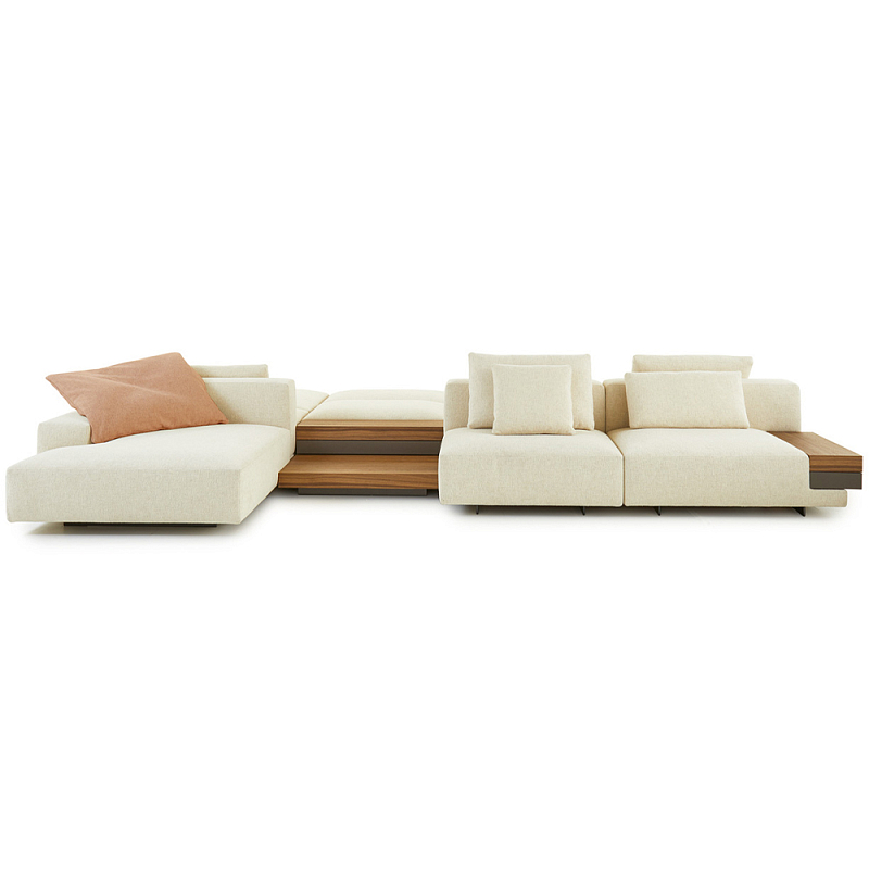 Модульный диван MARTEEN Modular Sofa Белый Древесина Модульный диван MARTEEN Modular Sofa Белый Древесина в Перми | Loft Concept
