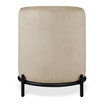 Банкетка овальная бежевый велюр на 4-х металлических ножках черного цвета SANJAY варинант исполнения - 3 | Loft Concept в Перми