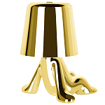 Настольная лампа фигурная золотого цвета с гладким абажуром Высота 17 см Sophia варинант исполнения - 6 | Loft Concept в Перми