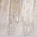 Люстра круглая с прозрачными стержнями разной длины Textured Glass Chandelier варинант исполнения - 8 | Loft Concept в Перми