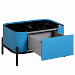 Тумба прикроватная чёрно-голубая с  ящиком Blue Cabinet варинант исполнения - 2 | Loft Concept в Перми