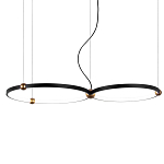 Люстра подвесная светодиодная черный металл Ring Horizontal варинант исполнения - 8 | Loft Concept в Перми