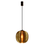 Подвесной светильник со стеклянным рельефным плафоном золото Perforated Glass 25 варинант исполнения - 2 | Loft Concept в Перми