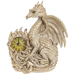 Часы в виде дракона Light Gold Dragon Clock варинант исполнения - 1 | Loft Concept в Перми