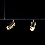 Люстра линейная с 5-ю цилиндрическими плафонами цвета латунь TRIBES CHANDELIER варинант исполнения - 5 | Loft Concept в Перми