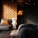 Гипсовая 3D панель с принтографией PM-105 варинант исполнения - 1 | Loft Concept в Перми