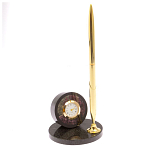 Часы настольные с ручкой из натурального камня Stone Clock варинант исполнения - 13 | Loft Concept в Перми