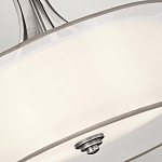 Люстра подвесная с двойным круглым плафоном из органзы и матового стекла Kichler варинант исполнения - 3 | Loft Concept в Перми