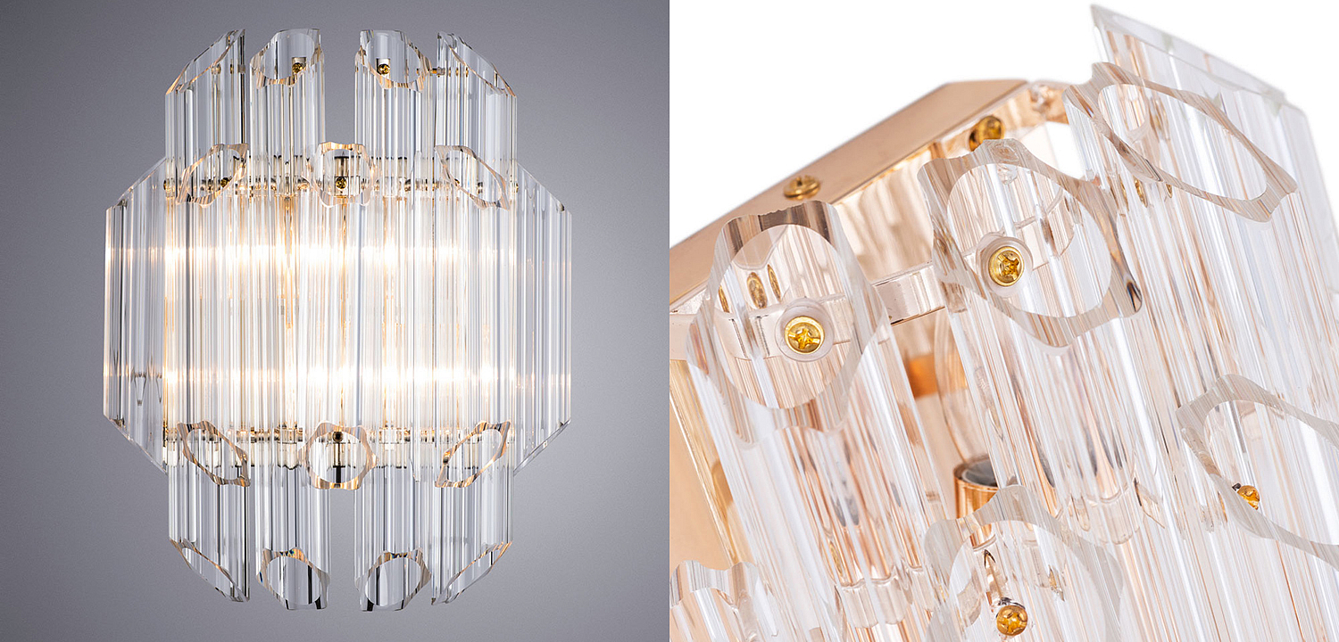 Бра Hexagon Tube Light Crystal wall lamp Бра Hexagon Tube Light Crystal wall lamp - Loft-Concept в Перми