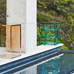 Стол журнальный в форме кубов Acrylic Furniture Lumina Mint Breeze варинант исполнения - 7 | Loft Concept в Перми