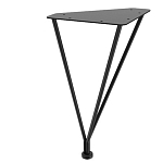 Стол журнальный c коричневой круглой столешницей на четырех черных ножках Charm Coffee Table варинант исполнения - 3 | Loft Concept в Перми