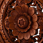 Панно из дерева круглое Flower Panel With Trees варинант исполнения - 2 | Loft Concept в Перми