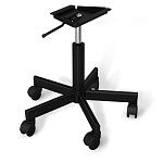 Стул с мягкой бирюзовой обивкой из велюра и подъемно-поворотным механизмом на черных колесиках Harper Turquoise варинант исполнения - 3 | Loft Concept в Перми