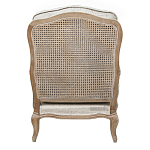 Кресло со спинкой из ротанга Ellie Rattan Armchair beige print flax варинант исполнения - 2 | Loft Concept в Перми