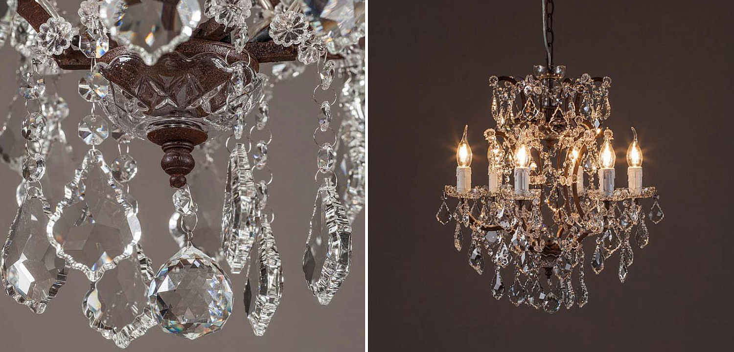 Люстра 19th c. Rococo IRON & CLEAR CRYSTAL Brown Chandelier 6 Люстра 19th c. Rococo IRON & CLEAR CRYSTAL Brown Chandelier 6 - Loft-Concept в Перми
