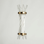 Подвесной светильник с цилиндрическим плафоном из прозрачных стеклянных трубок Nembus варинант исполнения - 5 | Loft Concept в Перми