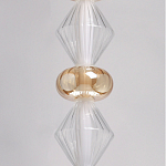 Подвесной светильник с вертикальной композицией из прозрачных и янтарных стеклянных шаров и ромбов Gabriel Scott Luna варинант исполнения - 14 | Loft Concept в Перми