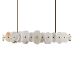 Подвесной светильник с фигурными элементами из белого алебастра Cryptocrystalline Stone варинант исполнения - 7 | Loft Concept в Перми