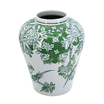 Ваза с зелеными цветочными и птичьими мотивами Vase Inspired by Nature варинант исполнения - 2 | Loft Concept в Перми