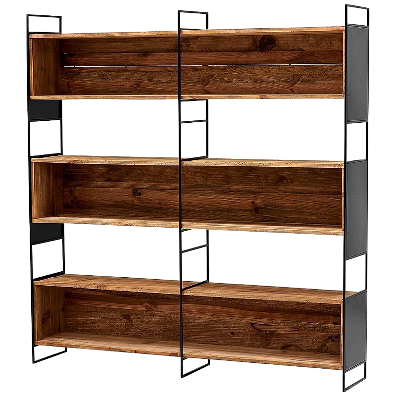 Стеллаж Coste Industrial Oak Rack Черный Древесина в Перми | Loft Concept 