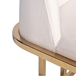 Стул обеденный велюровый кремовый с золотым каркасом Nobility варинант исполнения - 1 | Loft Concept в Перми