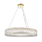 Люстра подвесная круглая из прозрачного хрусталя с золотым корпусом Selfsufficient варинант исполнения - 7 | Loft Concept в Перми