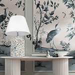 Настольная лампа цилиндрическая с цветочной росписью Lamp Flower Painting варинант исполнения - 6 | Loft Concept в Перми