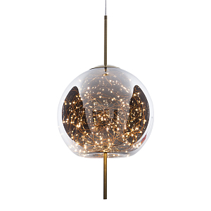 Подвесной светильник с гирляндой внутри круглого стеклянного плафона Garland Glass Hanging Lamp