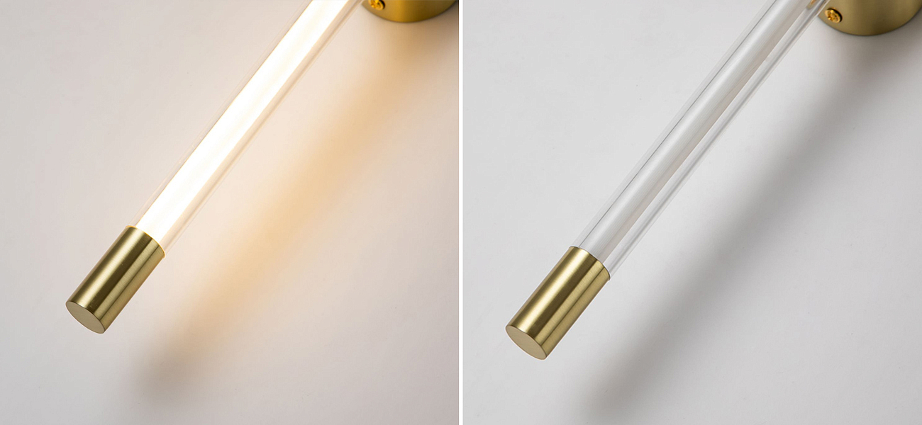 Бра Trumpet tube Double Золотое 60 см Бра Trumpet tube Double Золотое 60 см - Loft-Concept в Перми