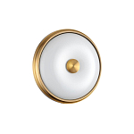 Бра круглое с матовым стеклянным плафоном и металлической окантовкой Soft Halo варинант исполнения - 3 | Loft Concept в Перми