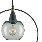 Подвесной светильник с прозрачным плафоном в тонком металлическом кругу Hanging Cascade Balls варинант исполнения - 1 | Loft Concept в Перми